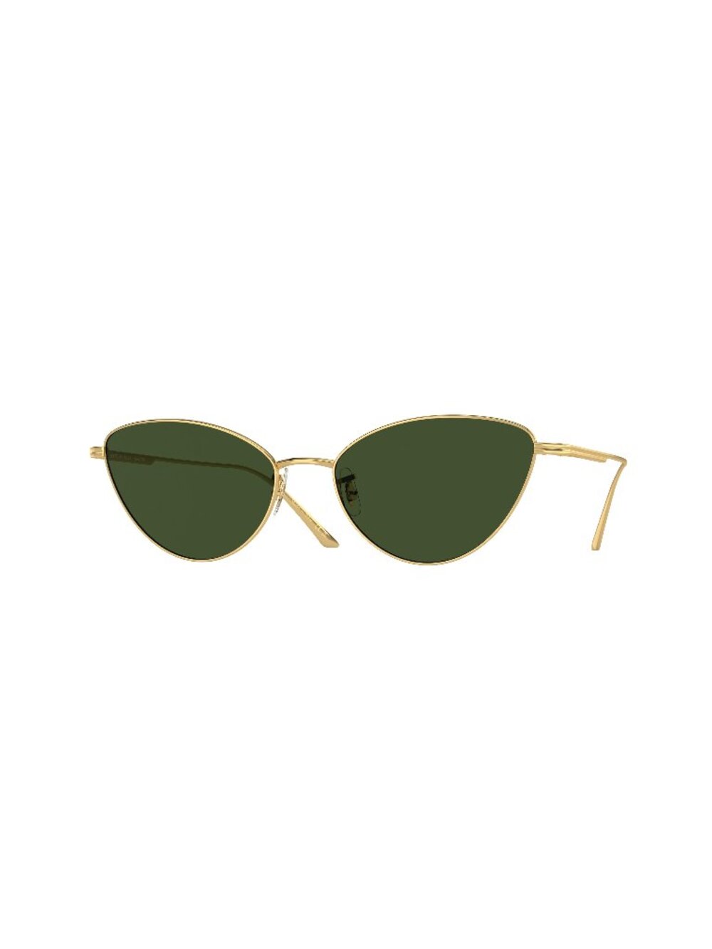 New Oliver Peoples Women's Sunglasses Gold Butterfly Green Lens Metal Frame 56